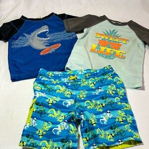 3T swim trunks and rash guard bundle